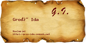 Groó Ida névjegykártya