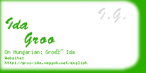 ida groo business card